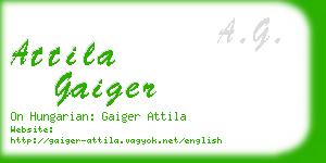 attila gaiger business card